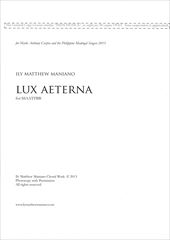 Lux Aeterna [SATB]
