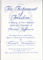 The Testament of Freedom