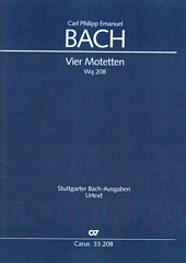 Four Motets (Vier motetten) Wq 208