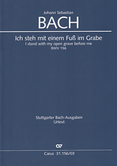 Kantate 156 Ich steh mit einem Fuss im Grabe [Vocal score]